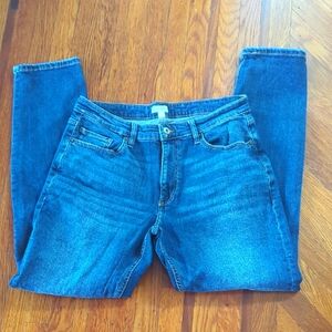 Sun + Stone Men's Blue Straight Leg Jeans with Faded Details Size 34W 30L